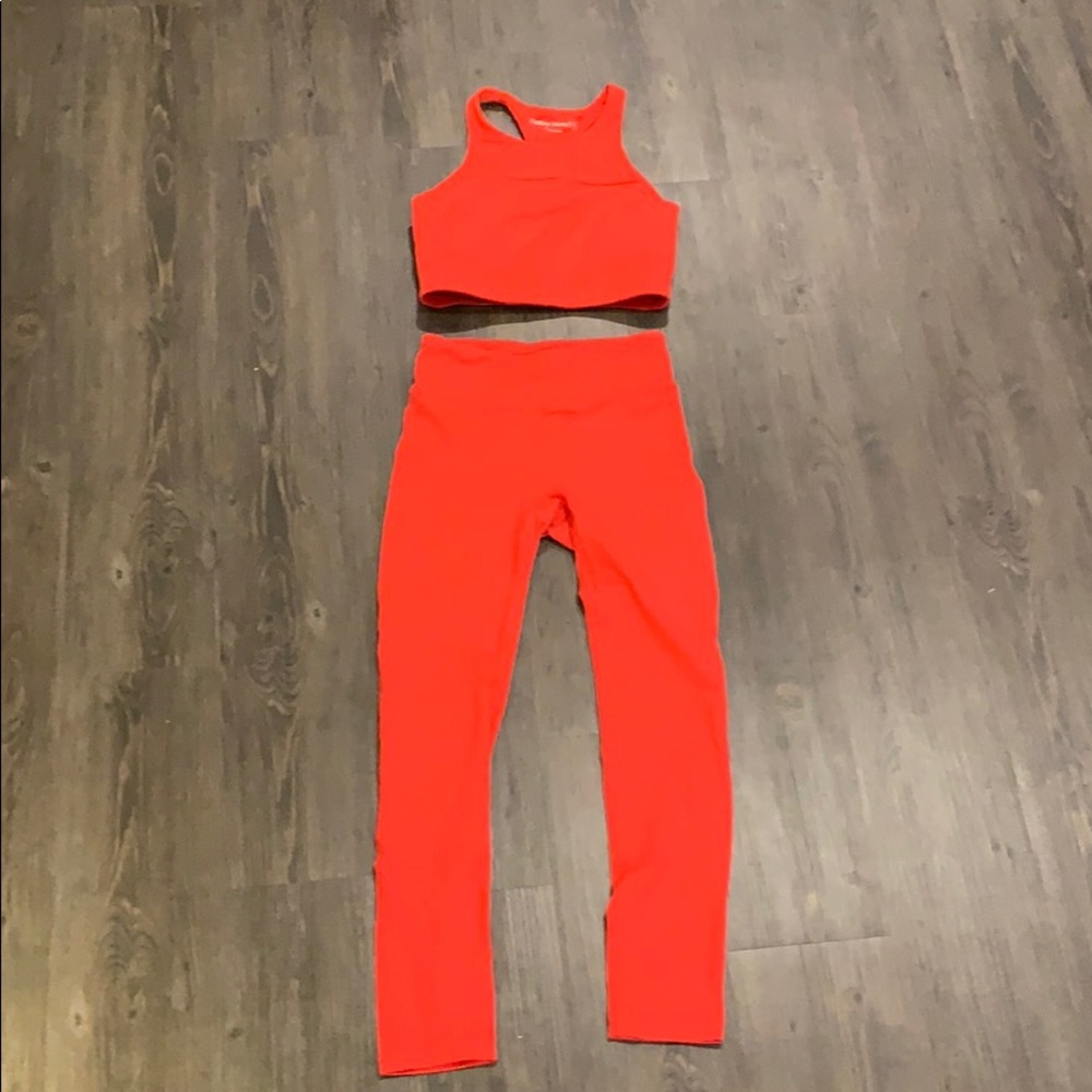 Outdoor Voices matching red set